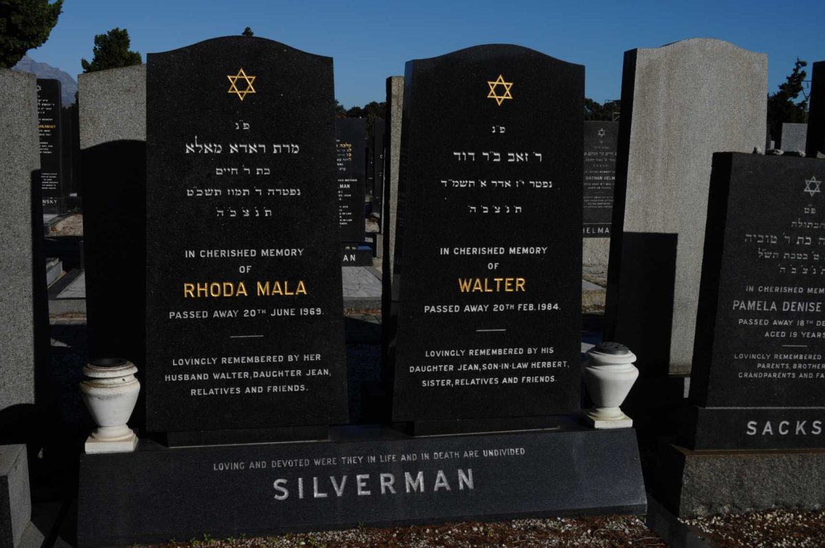 SILVERMAN Walter -1984 &amp; Rhoda Mala -1969
