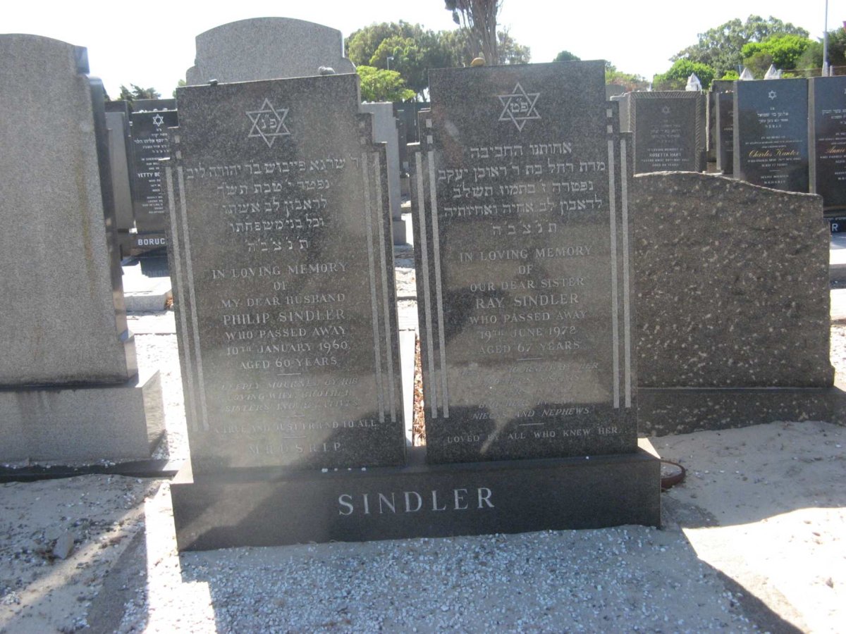 SINDLER Philip -1960 &amp; Ray -1972