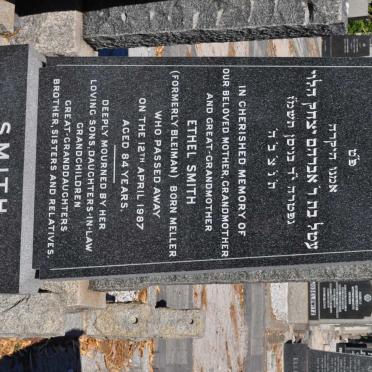 SMITH Ethel formerly BLEIMAN nee MELLER -1987