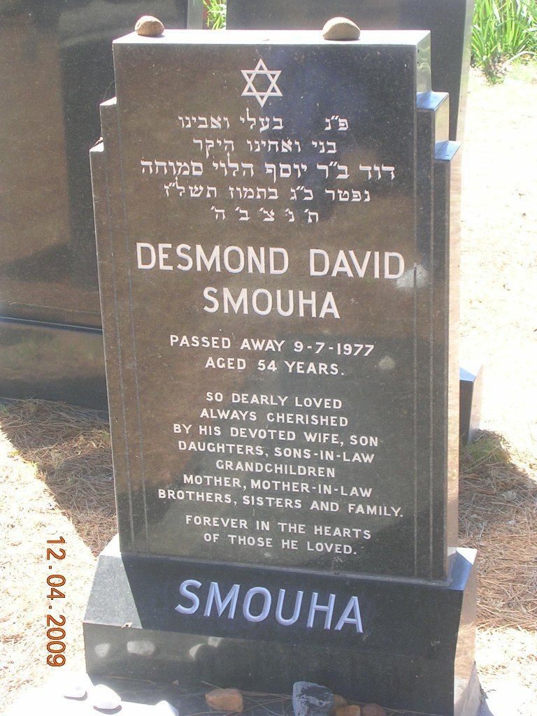 SMOUHA Desmond David -1977