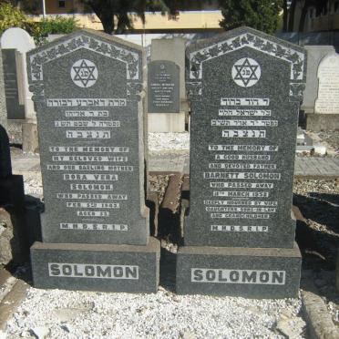 SOLOMON Barnett -1952 &amp; Dora Vera -1943
