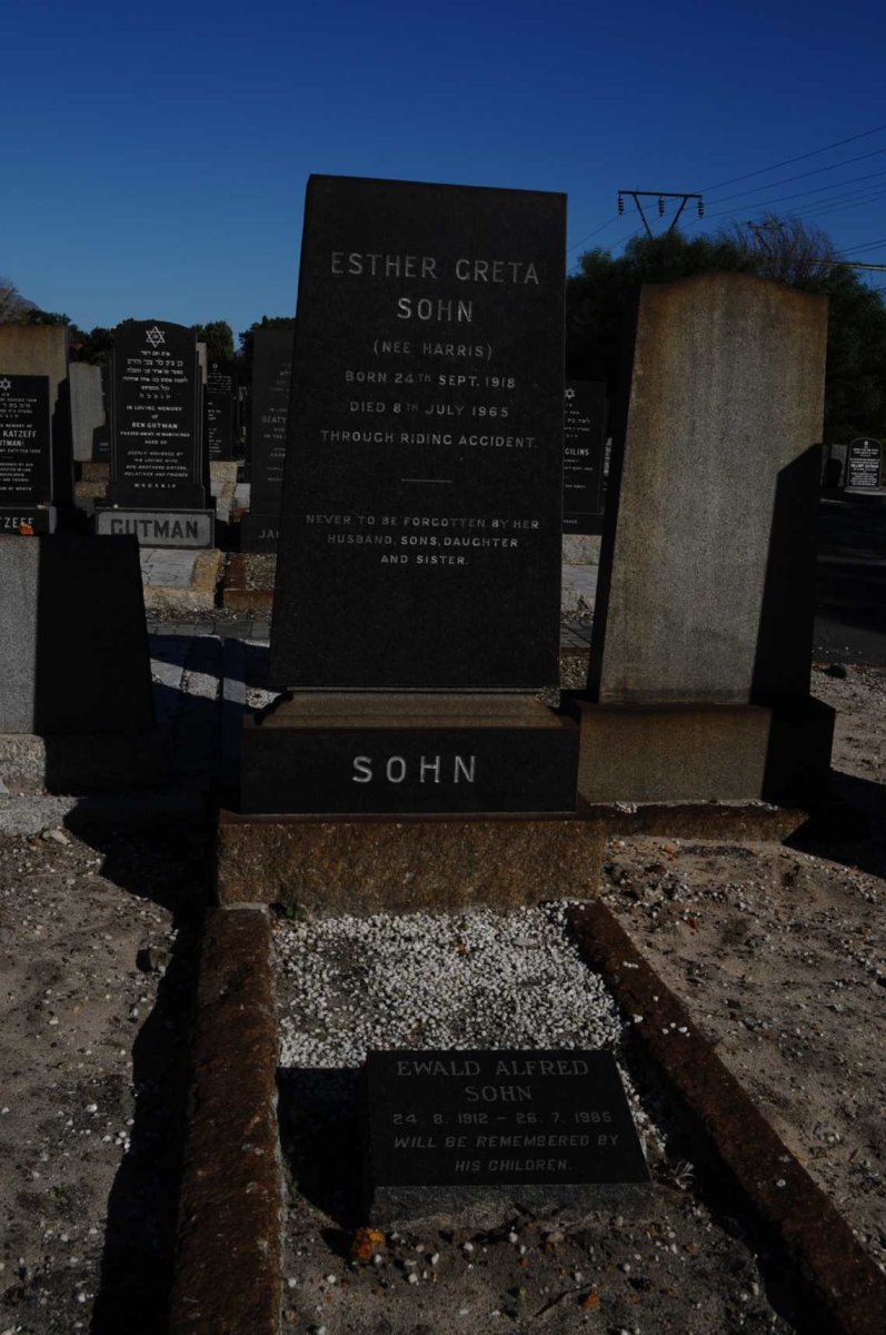 SOHN Ewald Alfred 1912-1985 &amp; Esther Creta HARRIS 1918-1965