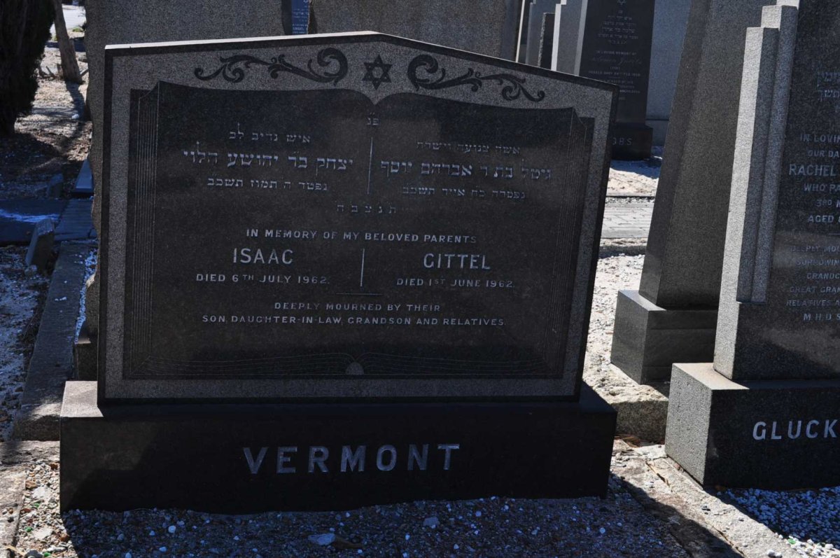 VERMONT Isaac -1962 &amp; Gittel -1962
