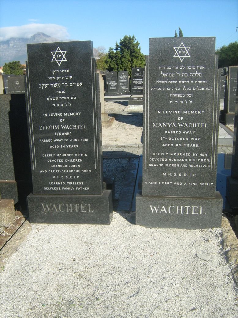 WACHTEL Efroim -1981 &amp; Manya -1967