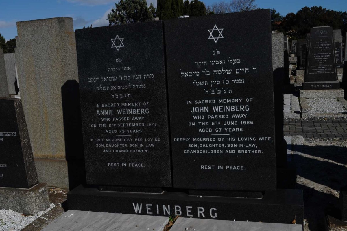 WEINBERG John -1956 &amp; Annie -1978