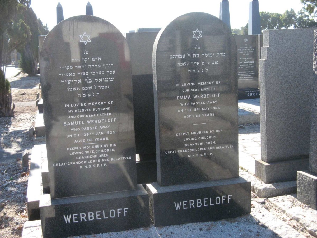 WERBELOFF Samuel -1955 &amp; Emma -1965