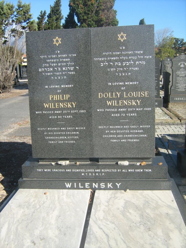 WILENSKY Philip -1983 &amp; Dolly Louise -1960