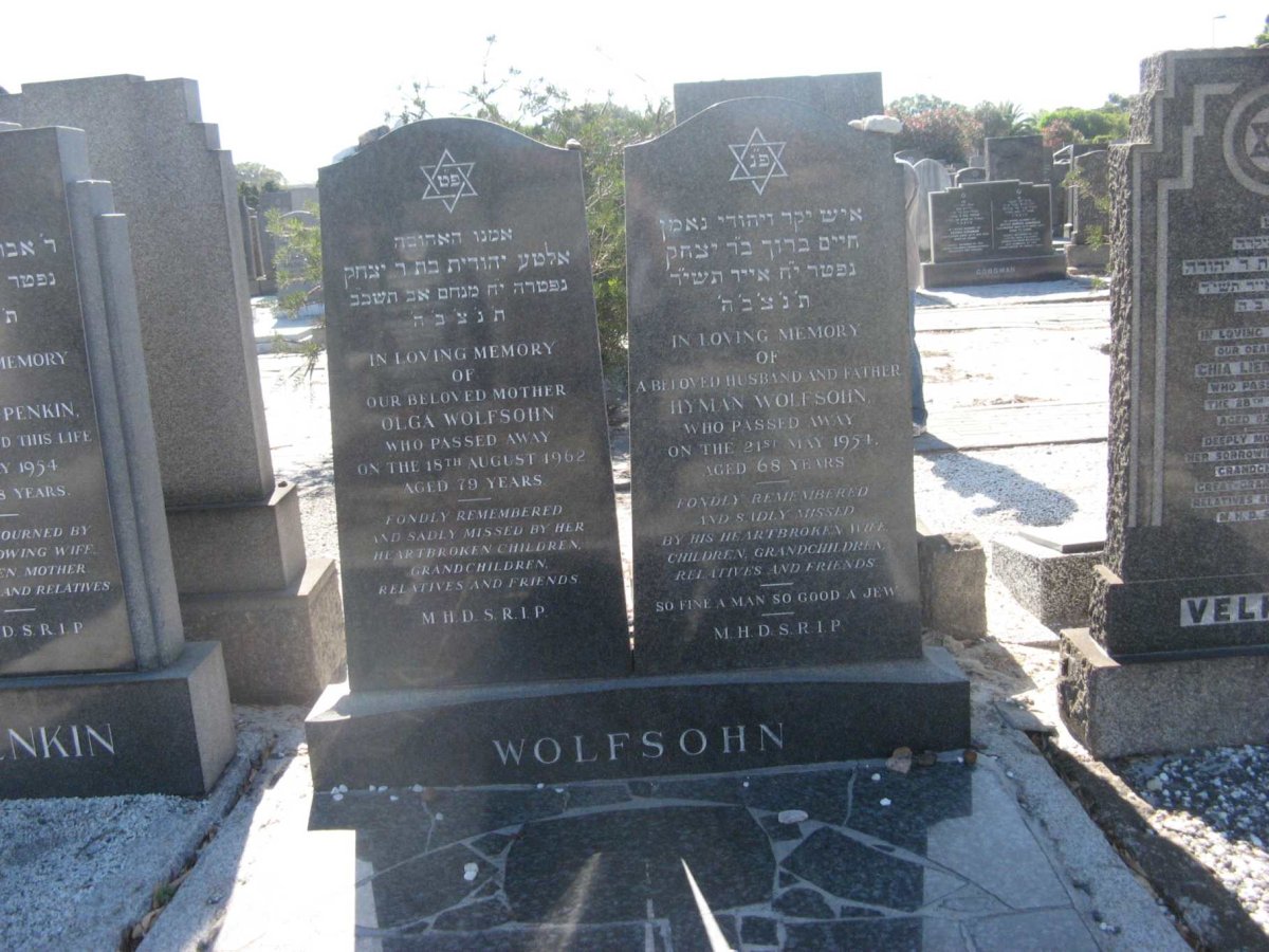 WOLFSOHN Hyman -1954 &amp; Olga -1962