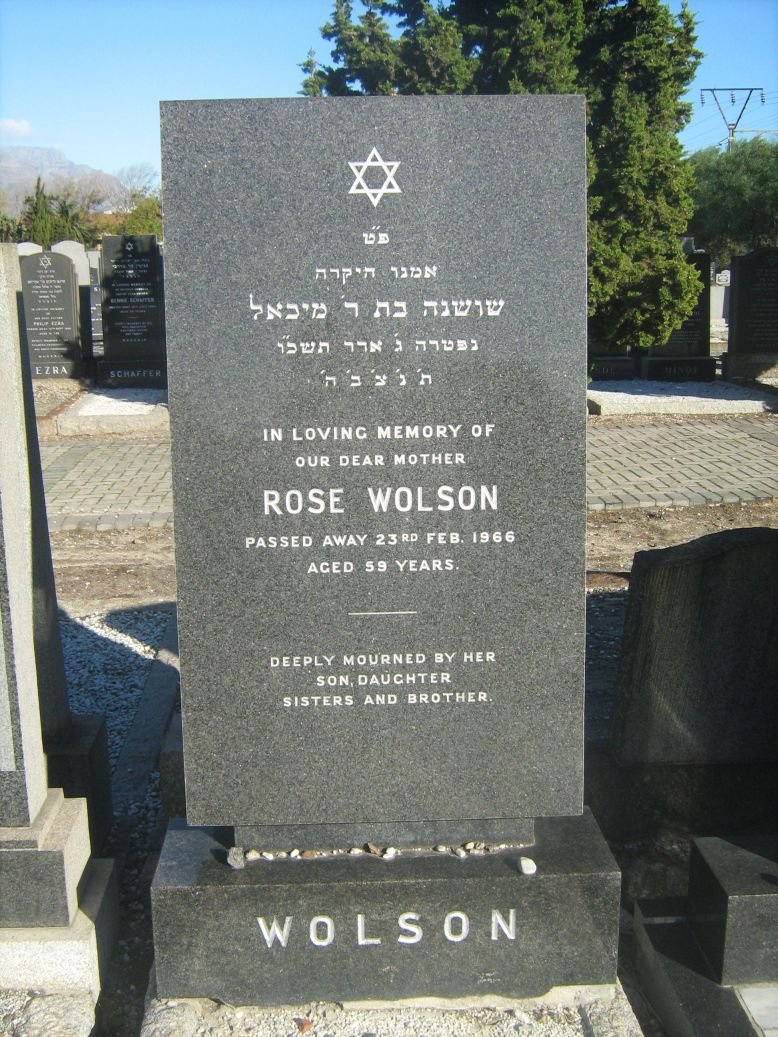 WOLSON Rose -1966