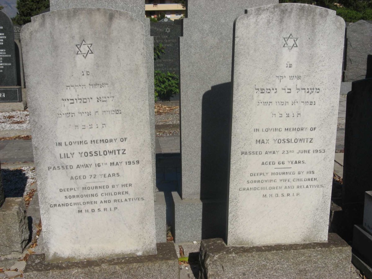 YOSSLOWITZ Max -1953 &amp; Lily -1959