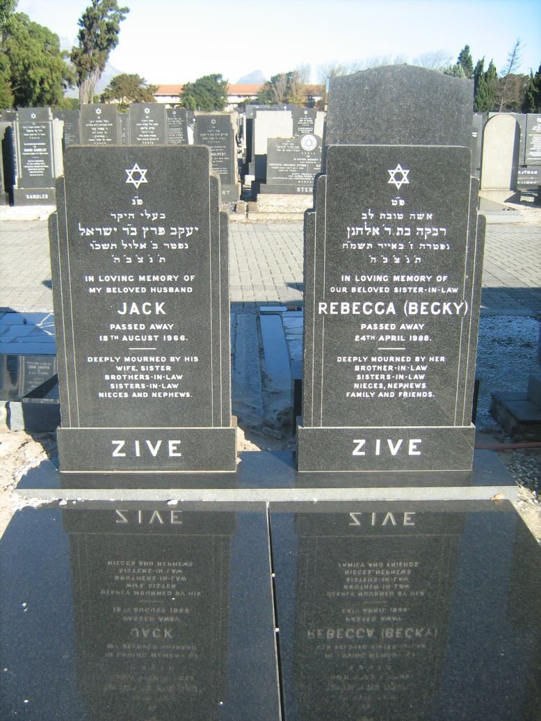 ZIVE Jack -1966 &amp; Rebecca -1988