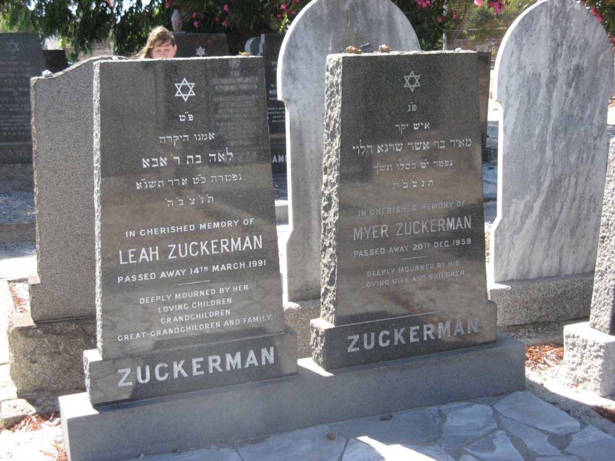 ZUCKERMAN Myer -1959 &amp; Leah -1991