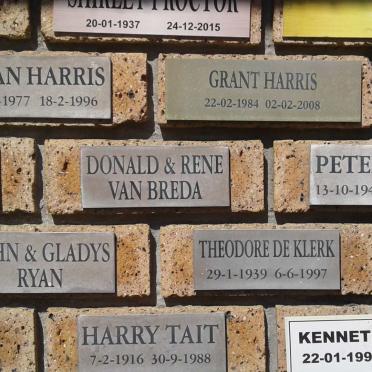 HARRIS :: ARMSTRONG :: VAN BREDA :: KALT :: RYAN :: DE KLERK