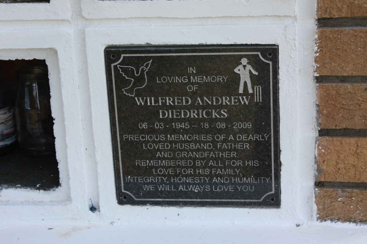 DIEDRICKS Wilfred Andrew 1945-2009