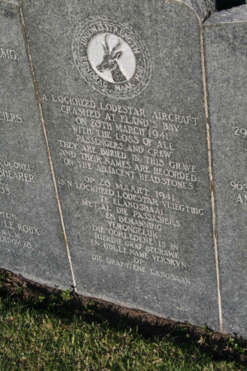 Lockheed Lodestar Aircraft crashed at Eland's Bay
