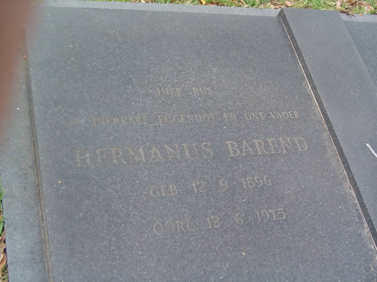 ? Hermanus Barend 1896-1975
