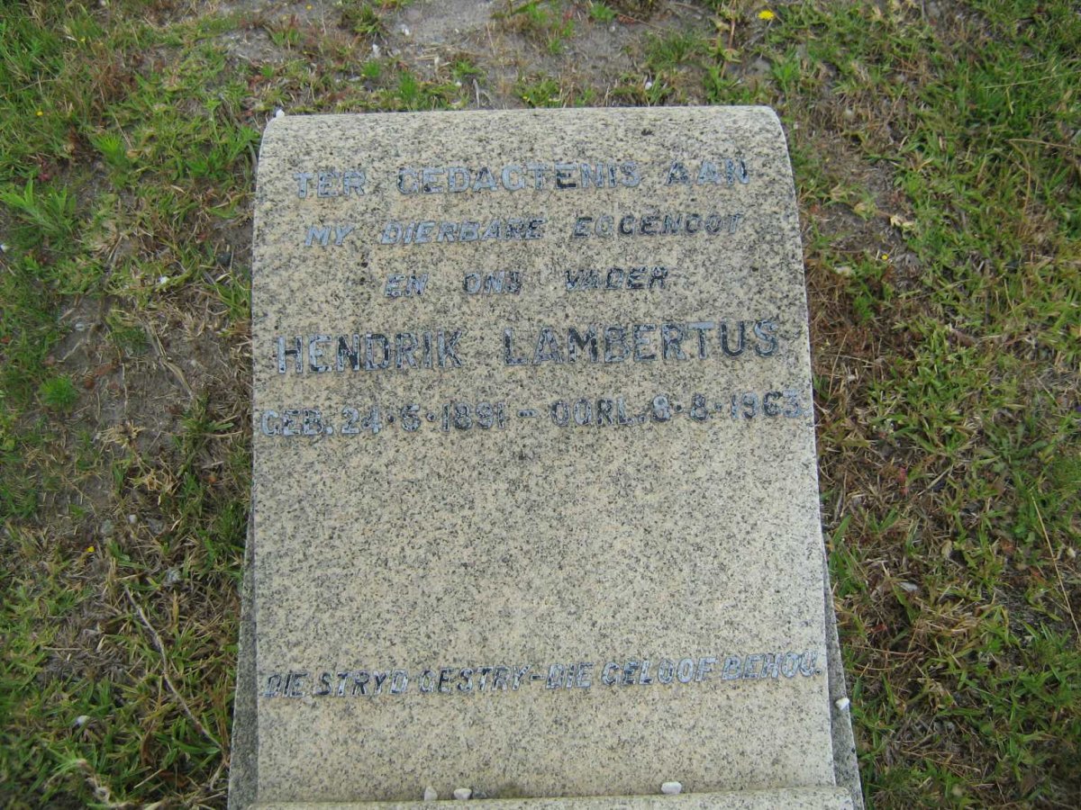 ? Hendrik Lambertus 1891-1963
