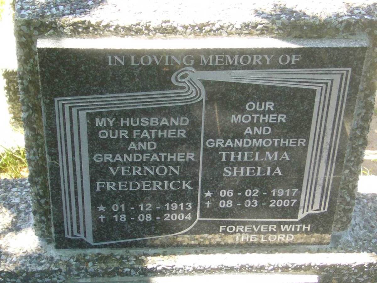 ? Vernon Frederick 1913-2004 &amp; Thelma Shelia 1917-2007