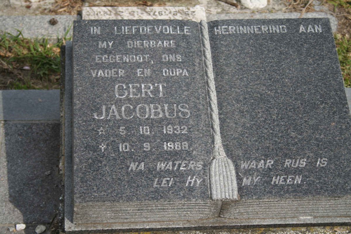 ? Gert Jacobus 1932-1988