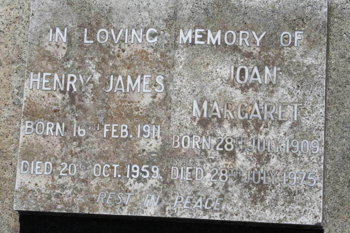 ? Henry James 1911-1959 &amp; Joan Margaret 1909-1975