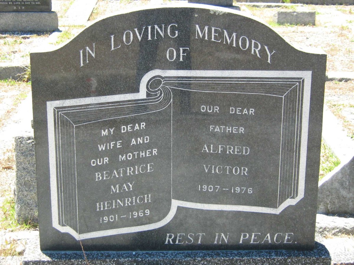 ? Alfred Victor 1907-1976 &amp; Beatrice May Heinrich 1901-1969