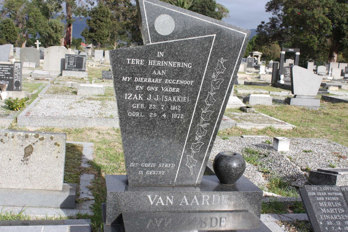 AARDE Izak J.J., van 1912-1972