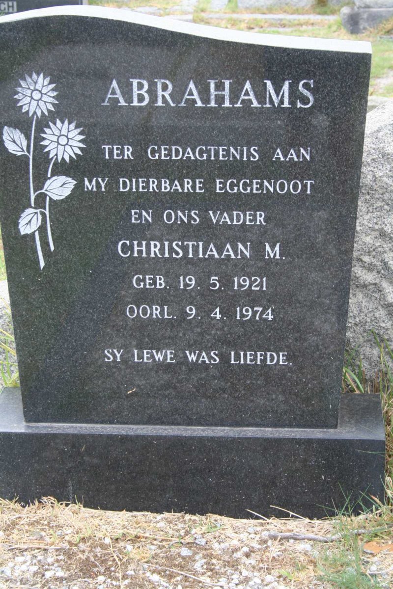 ABRAHAMS Christiaan M. 1921-1974