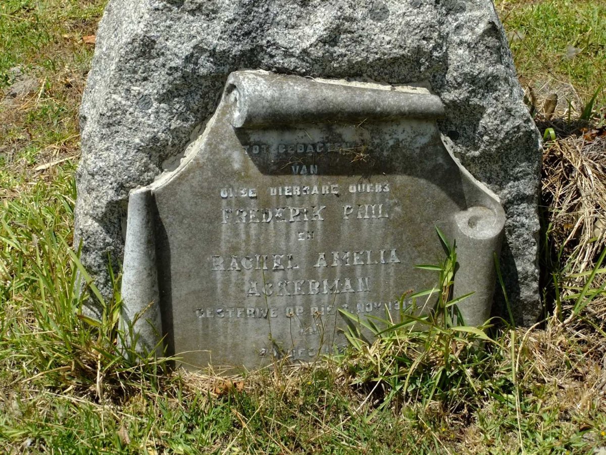 ACKERMAN Frederik Phil -1919 &amp; Rachel Amelia -1919