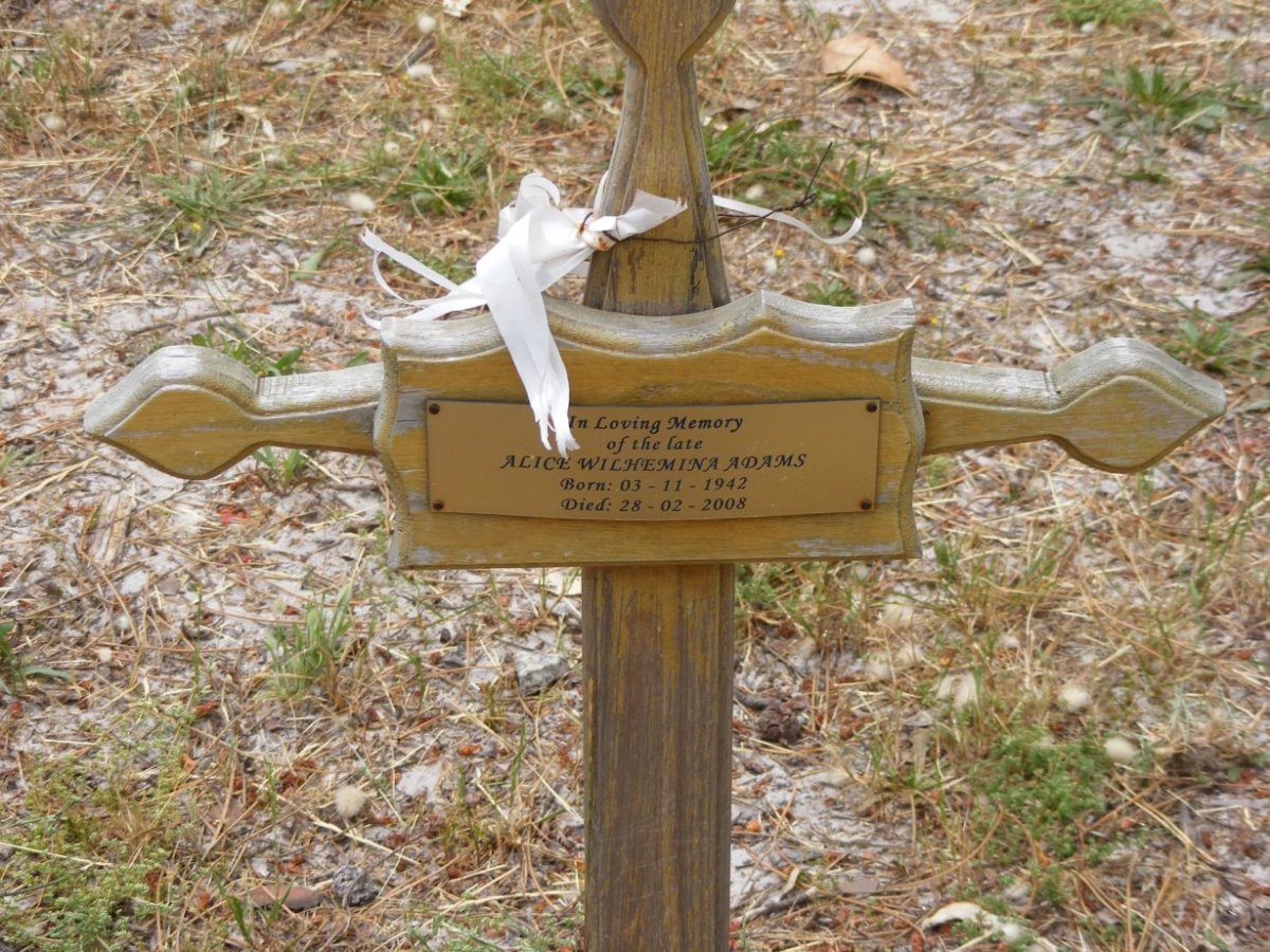 ADAMS Alice Wilhemina 1942-2008