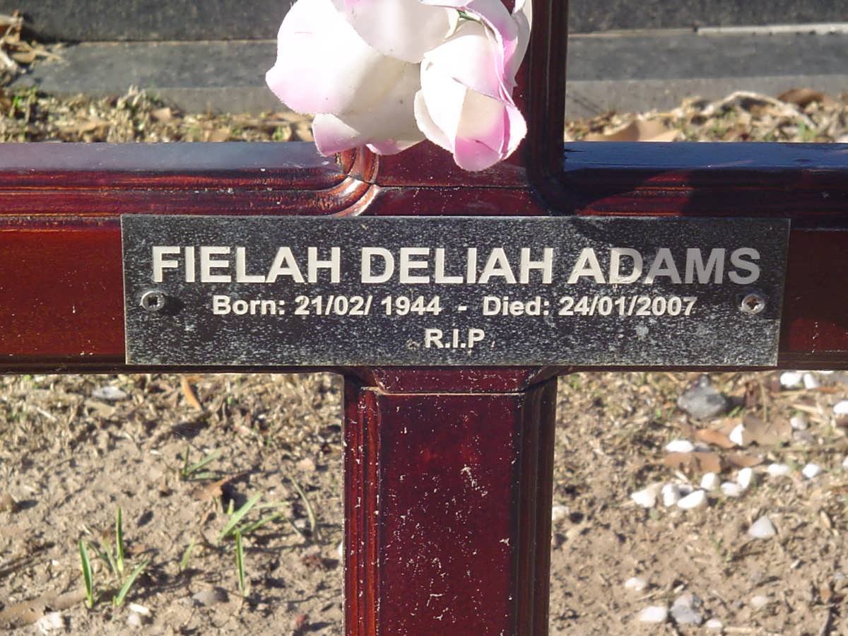 ADAMS Fielah Deliah 1944-2007