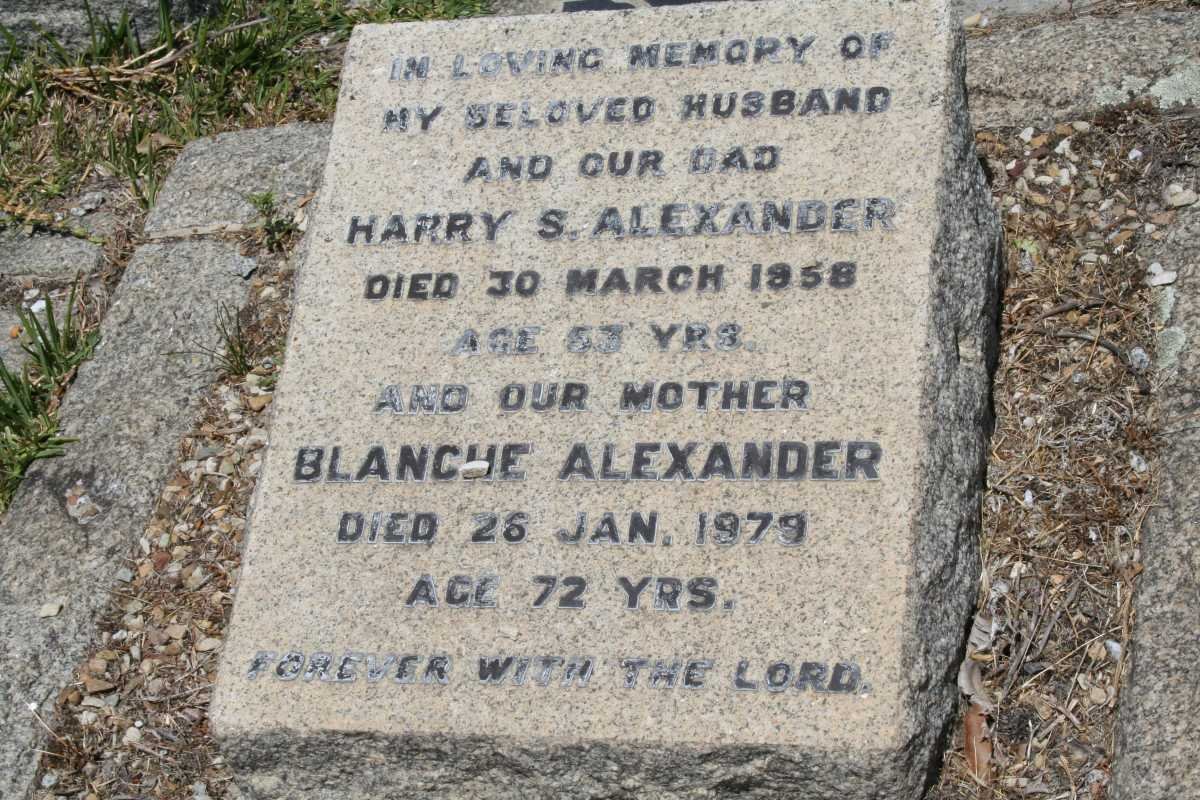ALEXANDER Harry S. -1958 &amp; Blanche -1979