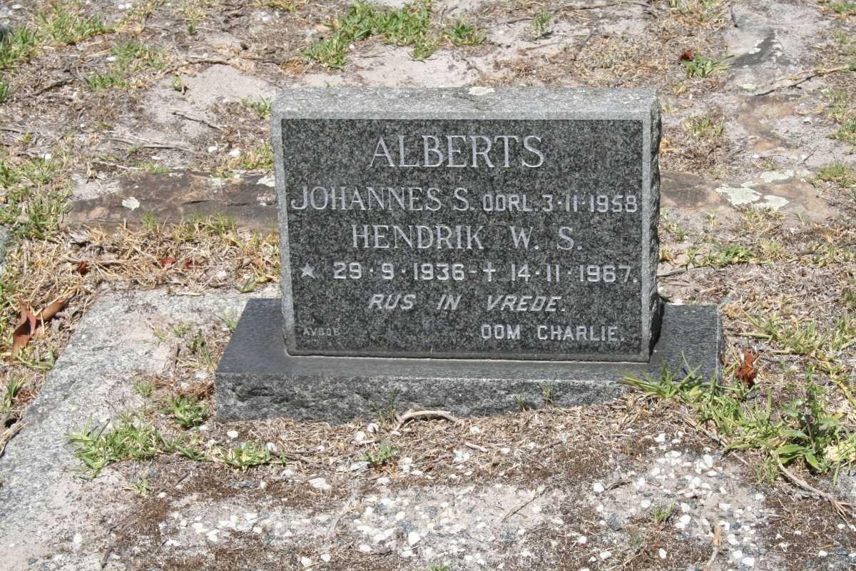 ALBERTS Johannes S. -1958 :: ALBERTS Hendrik W.S. 1936-1967