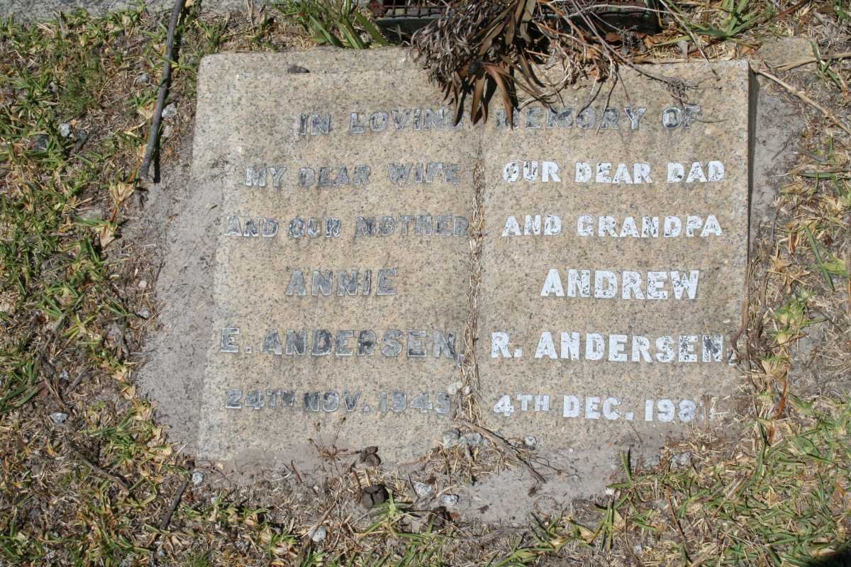ANDERSEN Andrew R. -198? &amp; Annie E. -1949