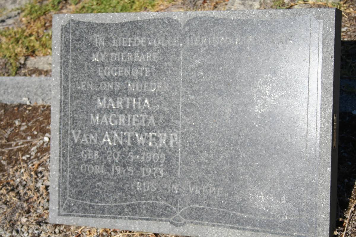 ANTWERP Martha Margrieta, van 1909-1973