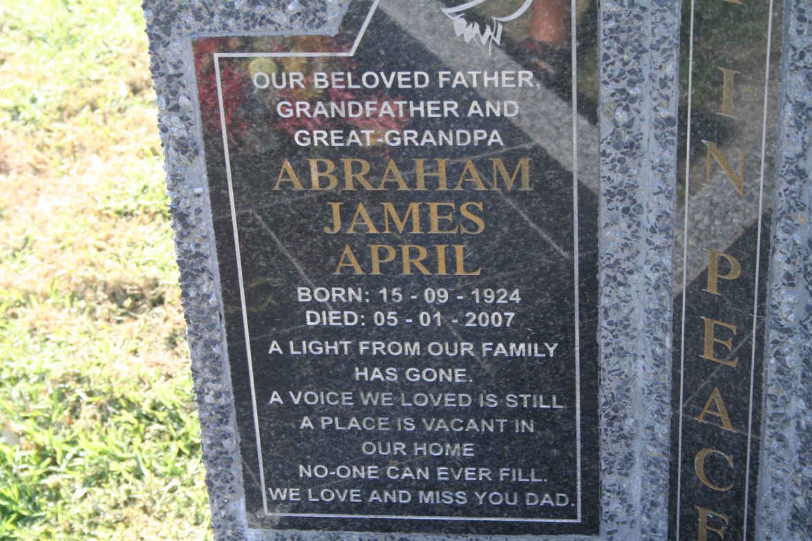 APRIL Abraham James 1924-2007