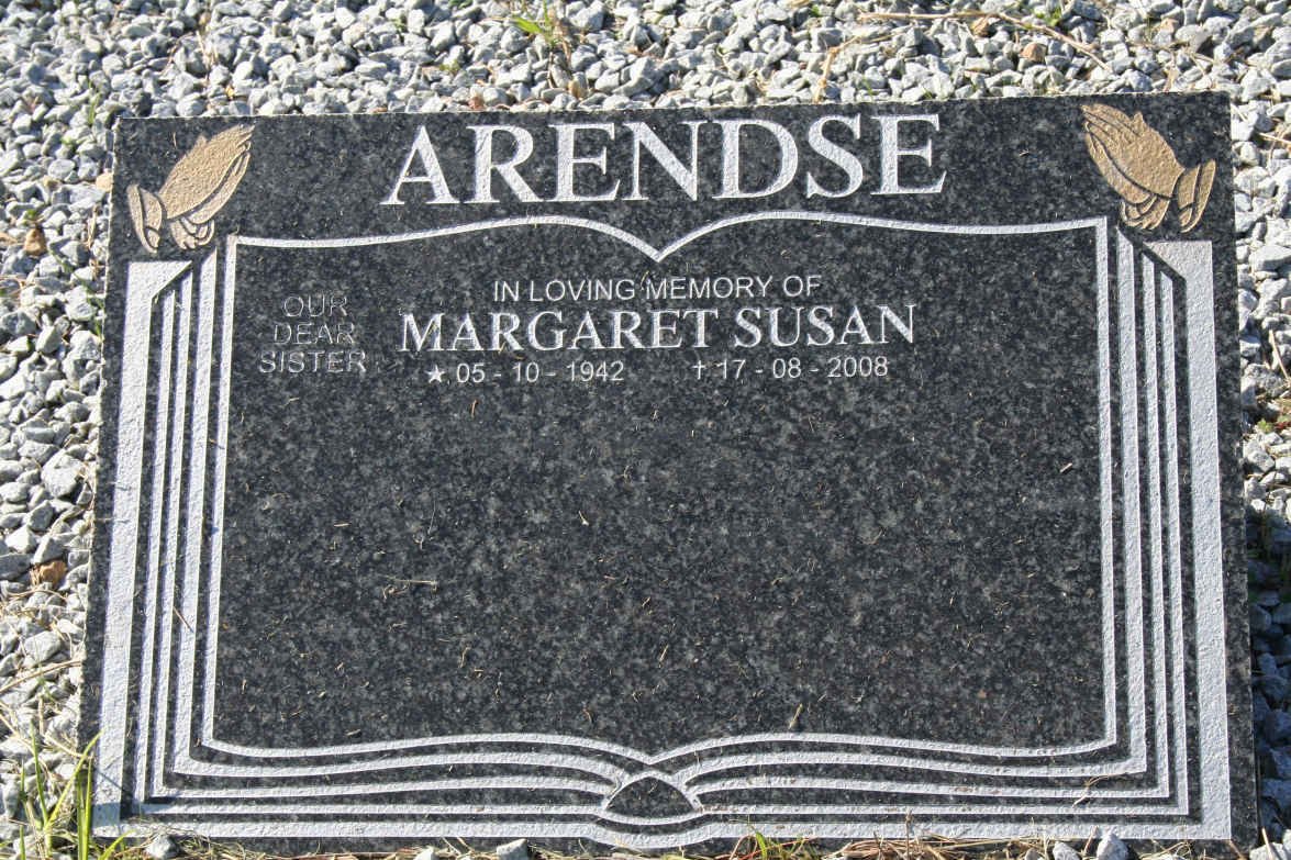 ARENDSE Margaret Susan 1942-2008