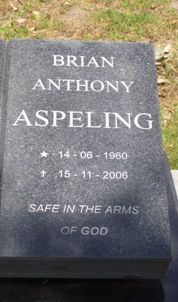 ASPELING Brian Anthony 1960-2006