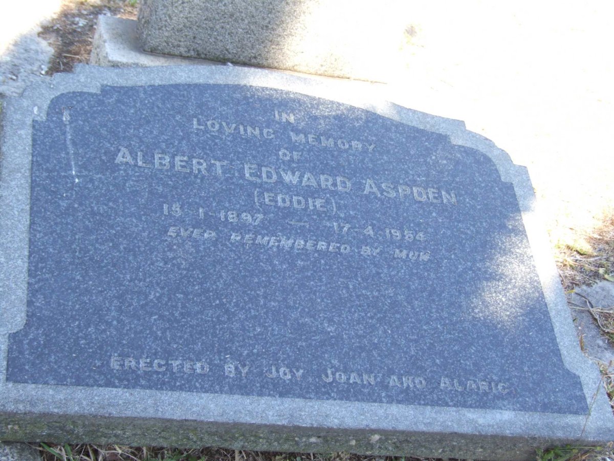 ASPDEN Albert Edward 1897-1954