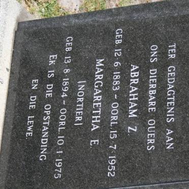 AURET Abraham Z. 1883-1952 &amp; Margaretha E. NORTIER 1894-1975