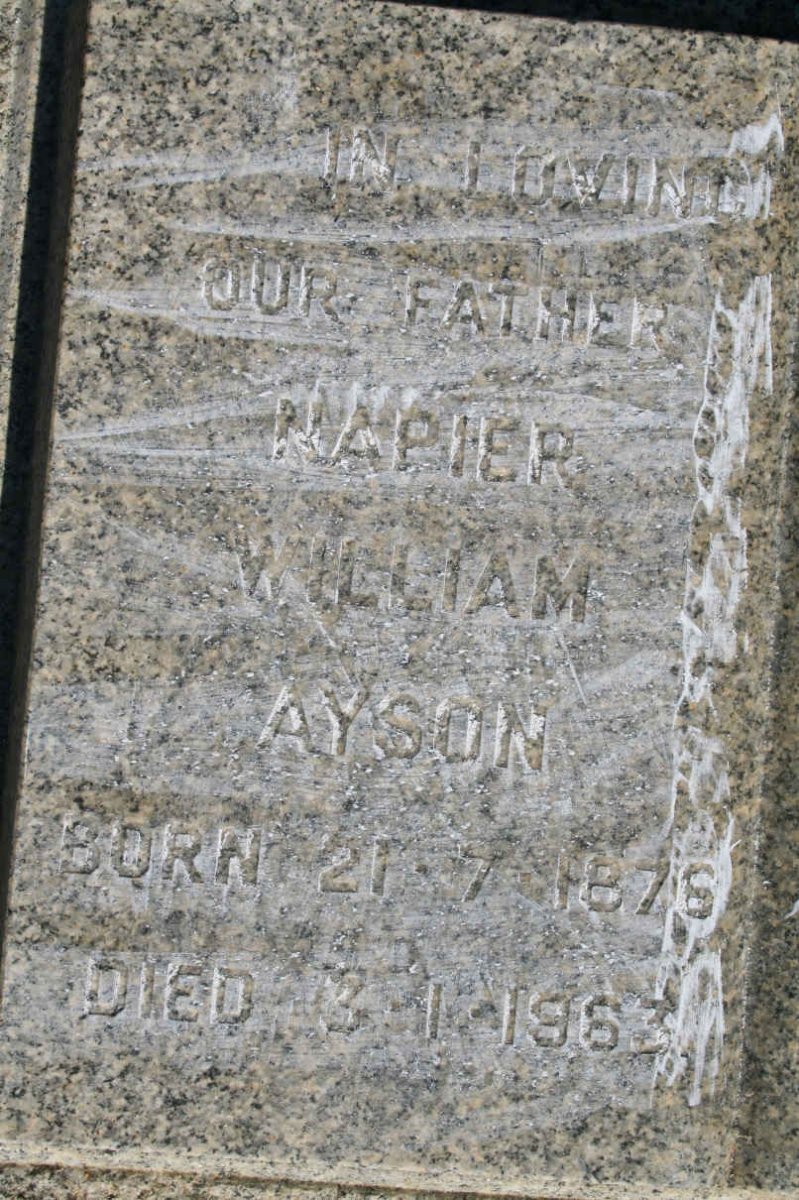 AYSON Napier William 1876-1963