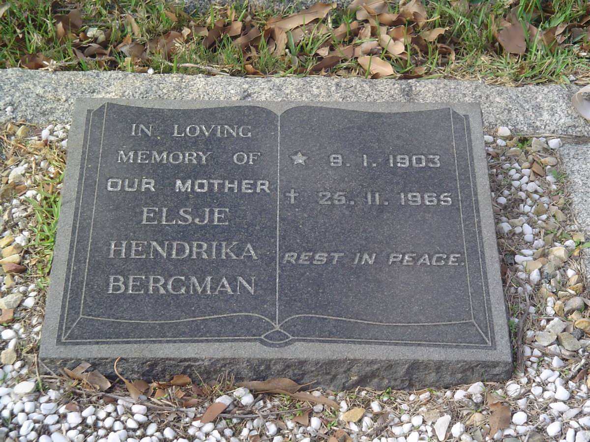 BERGMAN Elsje Hendrika 1903-1965