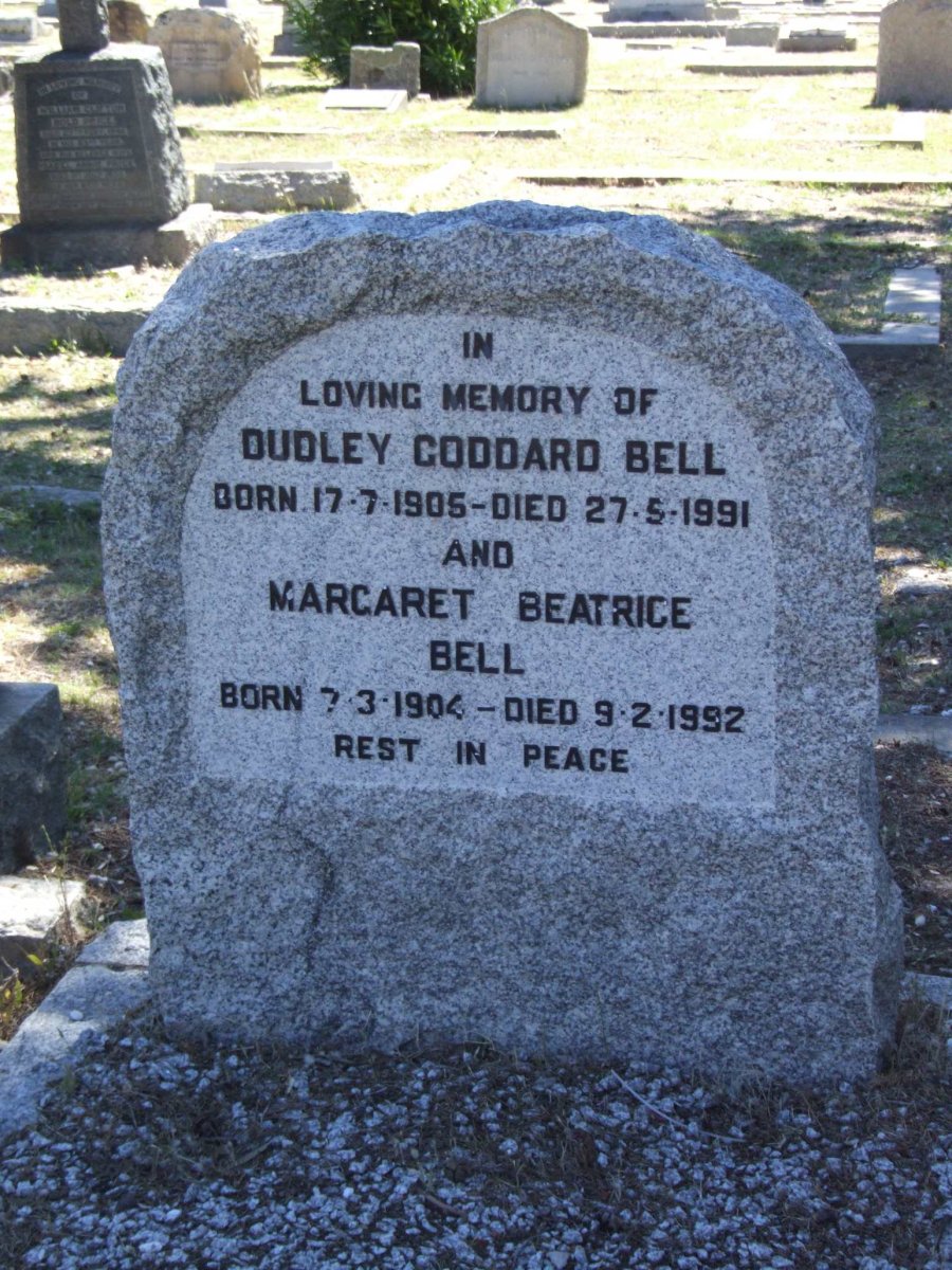 BELL Dudley Goddard 1905-1991 &amp; Margaret Beatrice 1904-1992