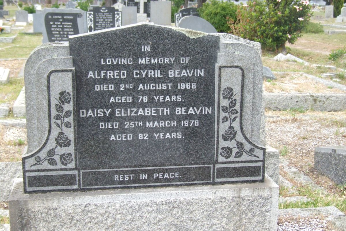 BEAVIN Alfred Cyril -1966 :: BEAVIN Daisy Elizabeth -1972