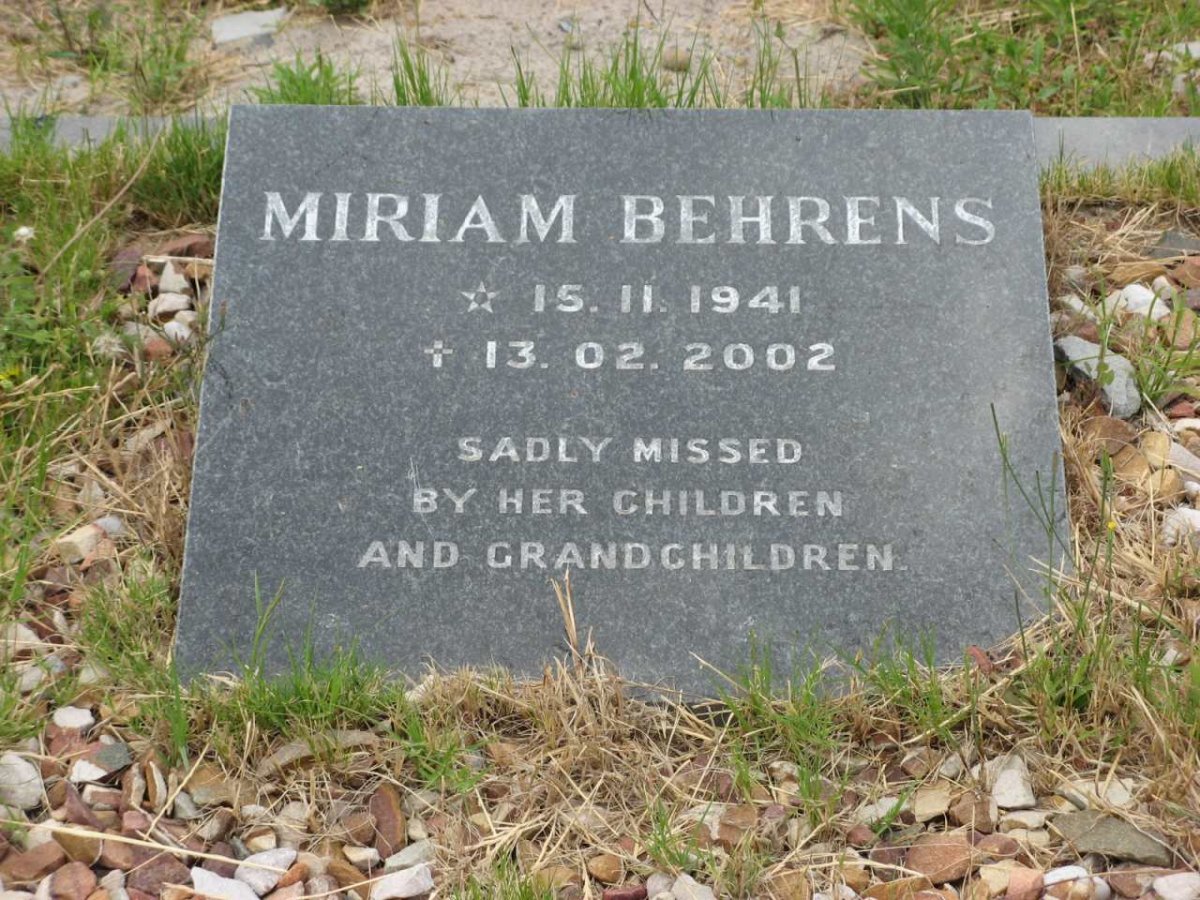 BEHRENS Miriam 1941-2002