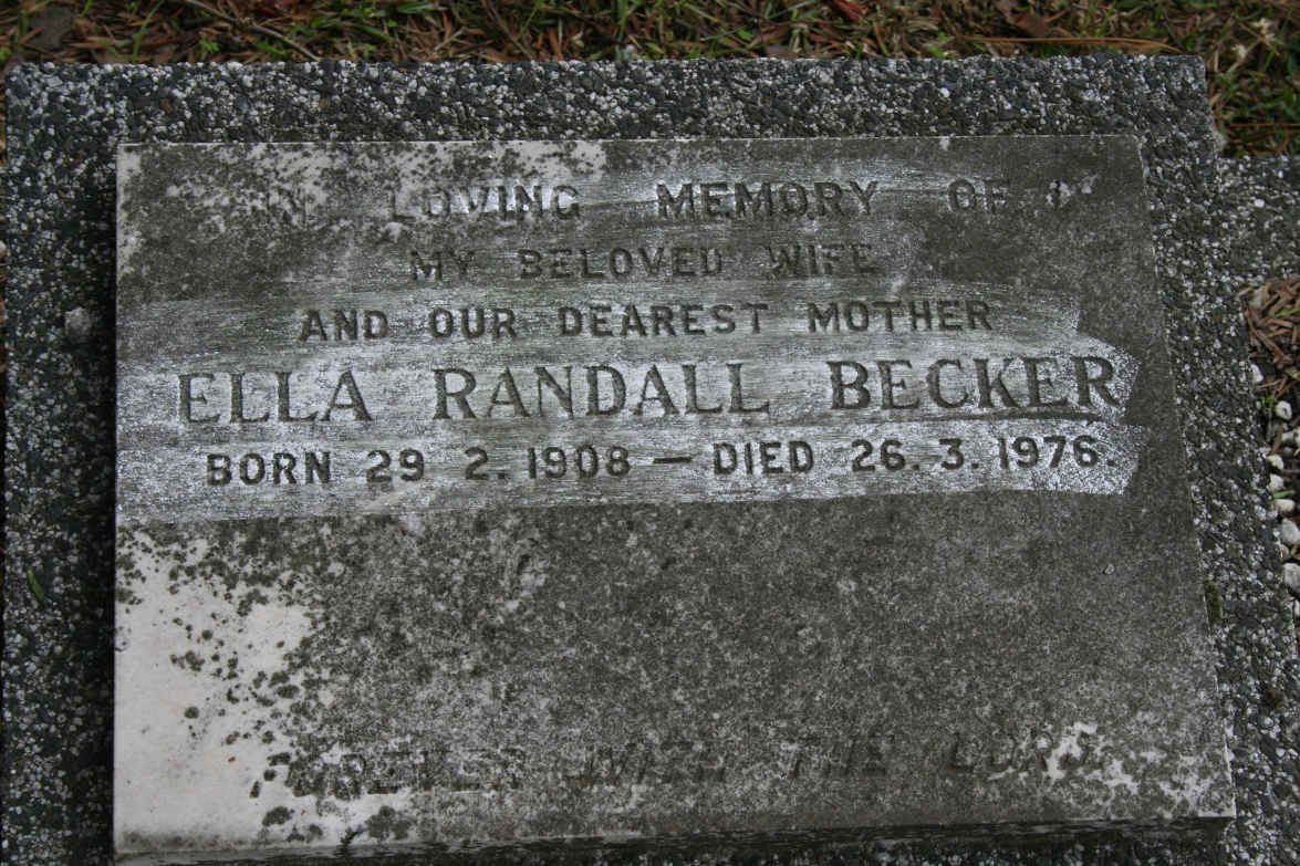 BECKER Ella Randall 1908-1976