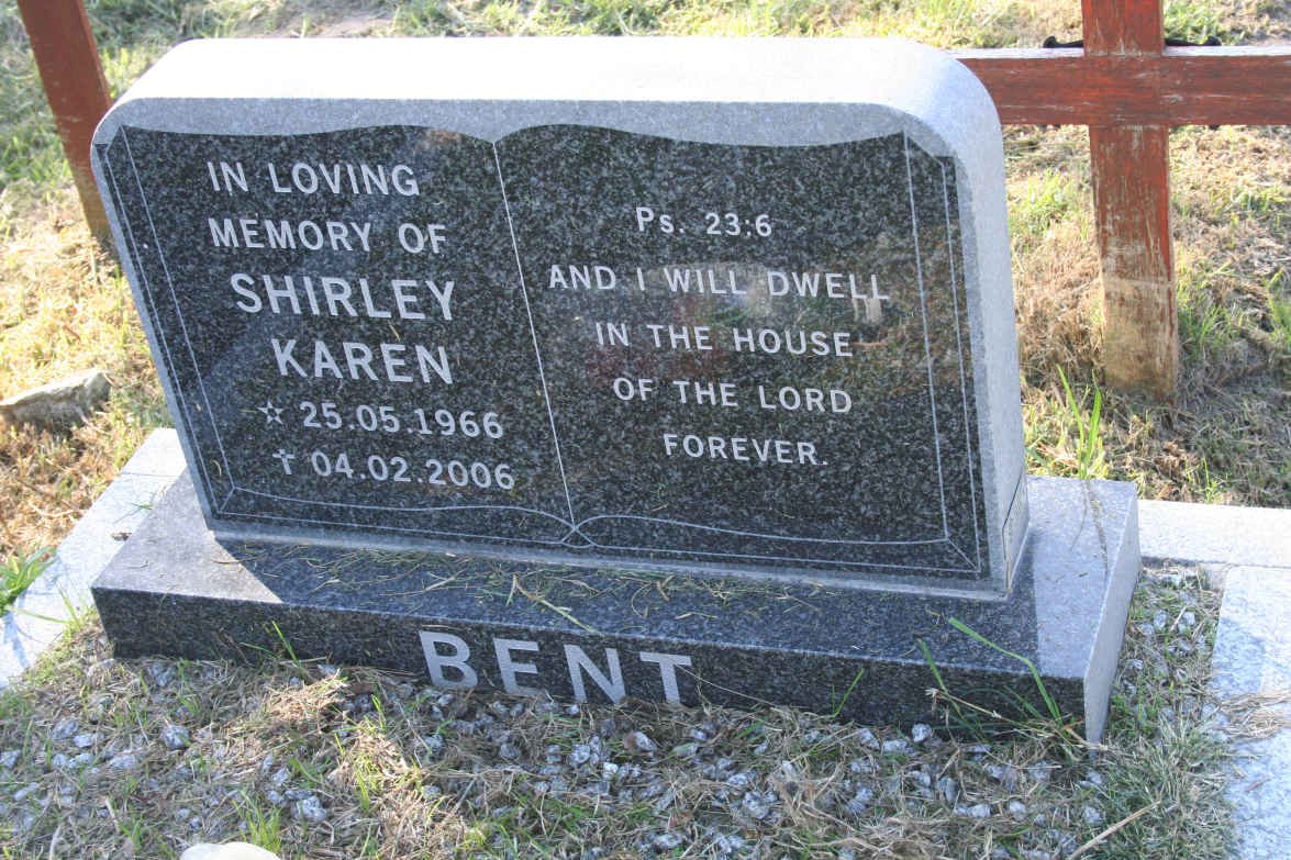 BENT Shirley Karen 1966-2006