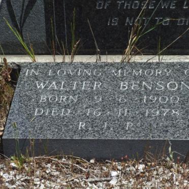 BENSON May Victoria nee BETHEL 1903-1969 :: BENSON Walter 1900-1978
