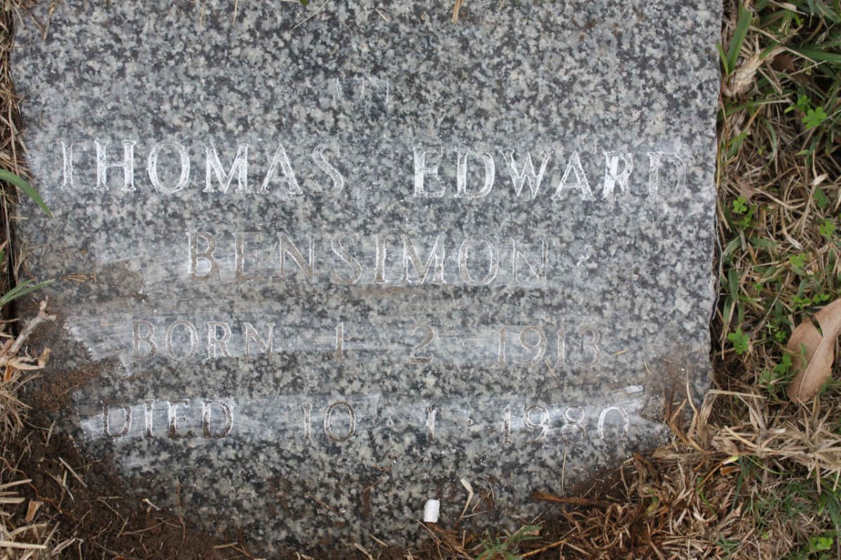 BENSIMON Thomas Edward 1913-1980
