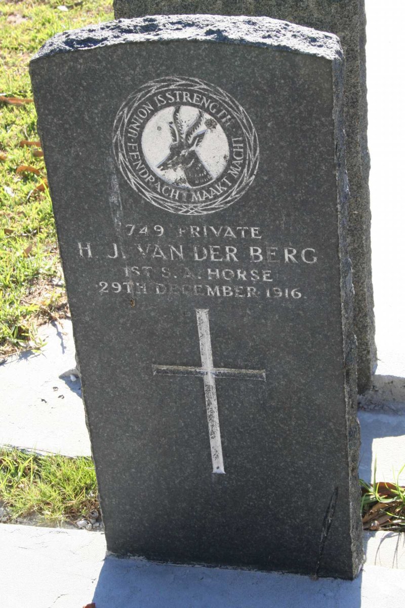 BERG H.J., van der -1916