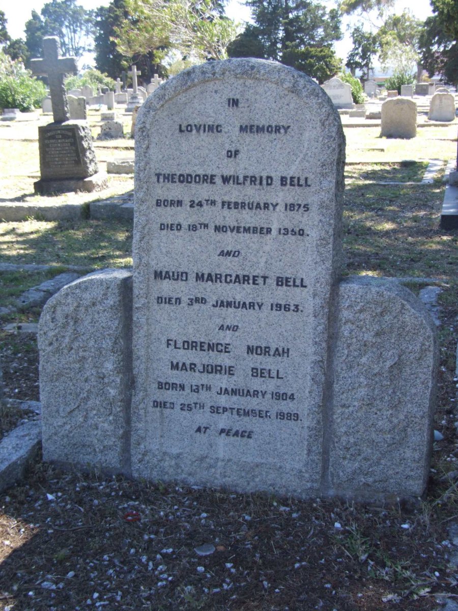 BELL Theodore Wilfrid 1875-1950 &amp; Maud Margaret -1963 :: BELL Florence Norah Marjorie 1904-1989